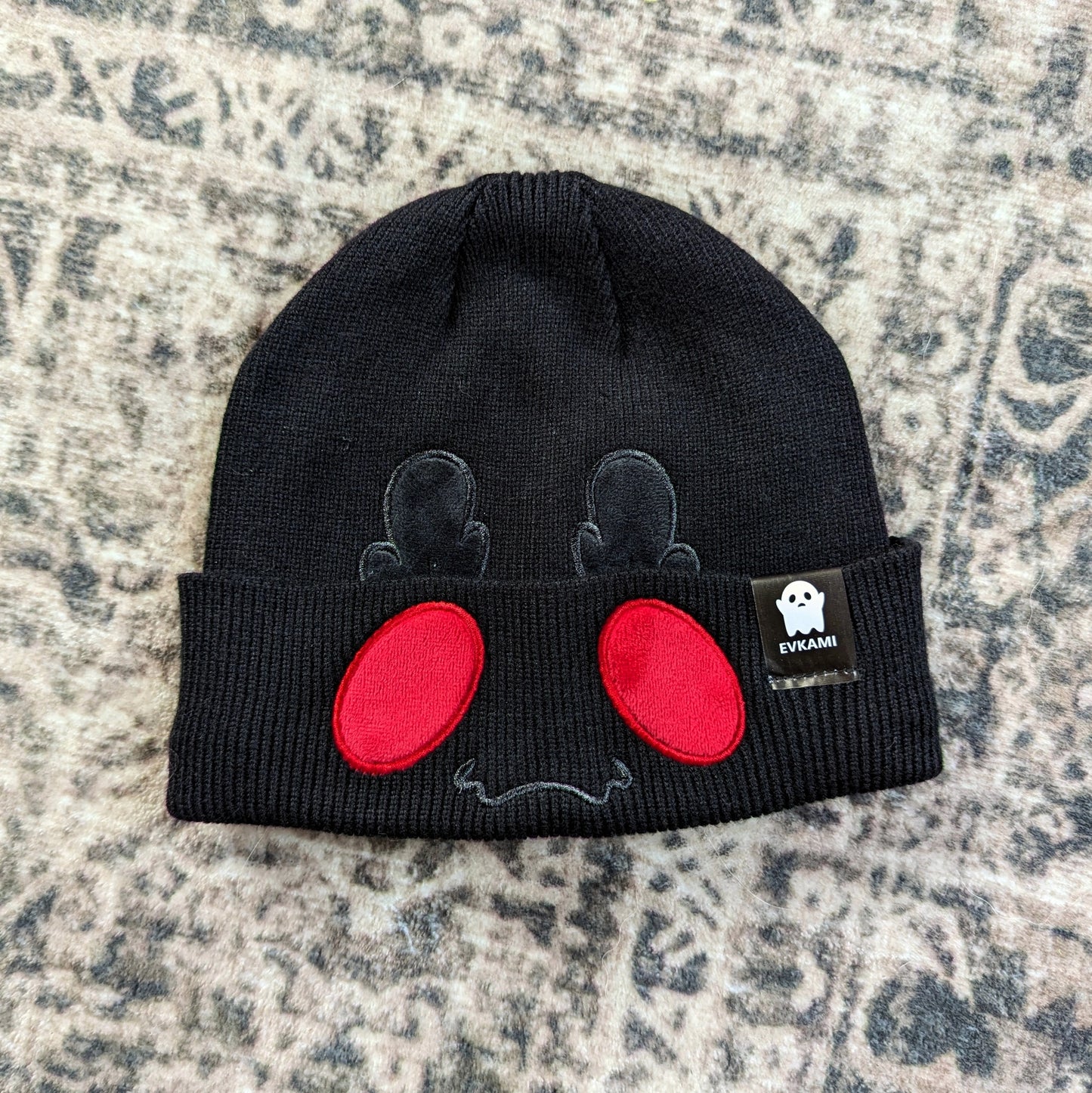 Mothman Cryptid Satin-Lined Beanie Hat