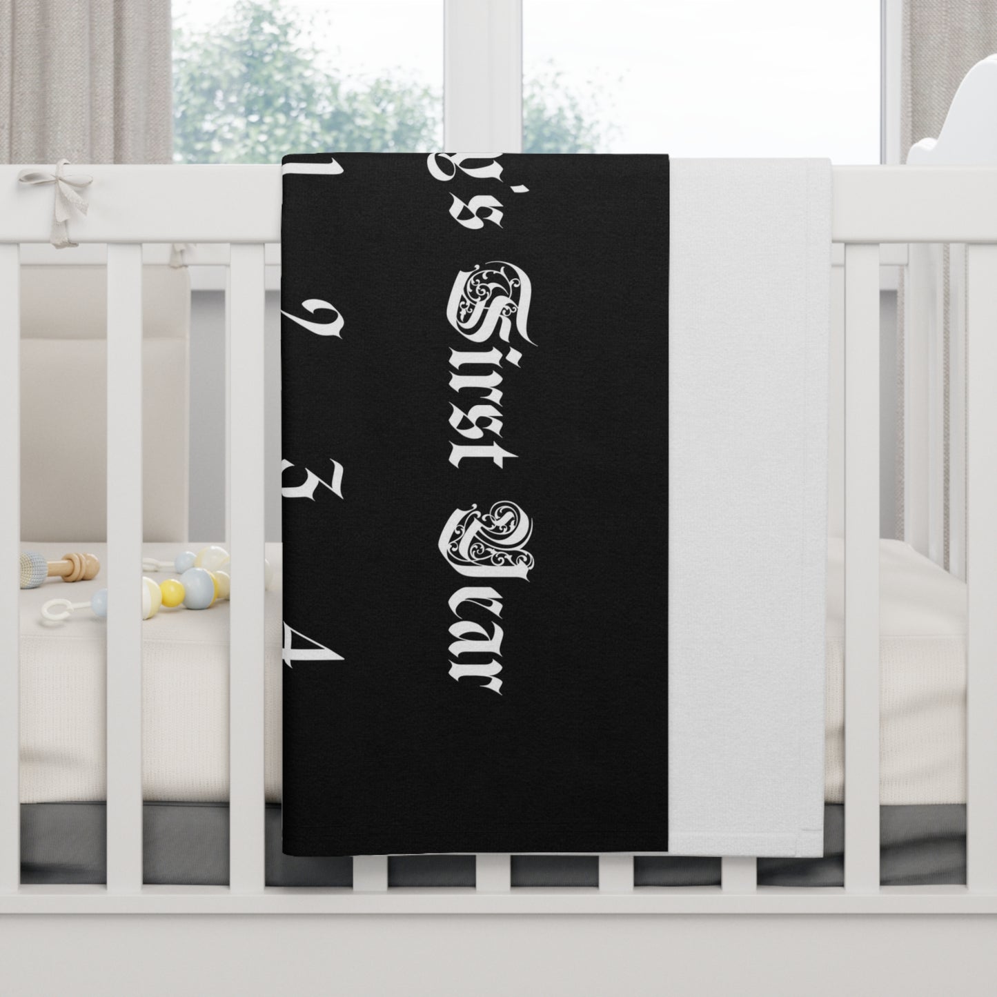 Goth Baby's First Year Fleece Baby Blanket
