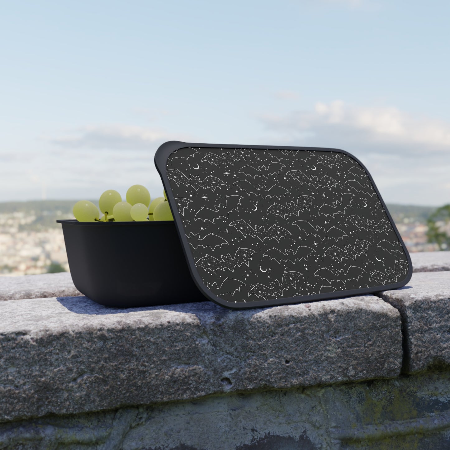 Celestial Bat Bento Box Lunch Container with Utensils