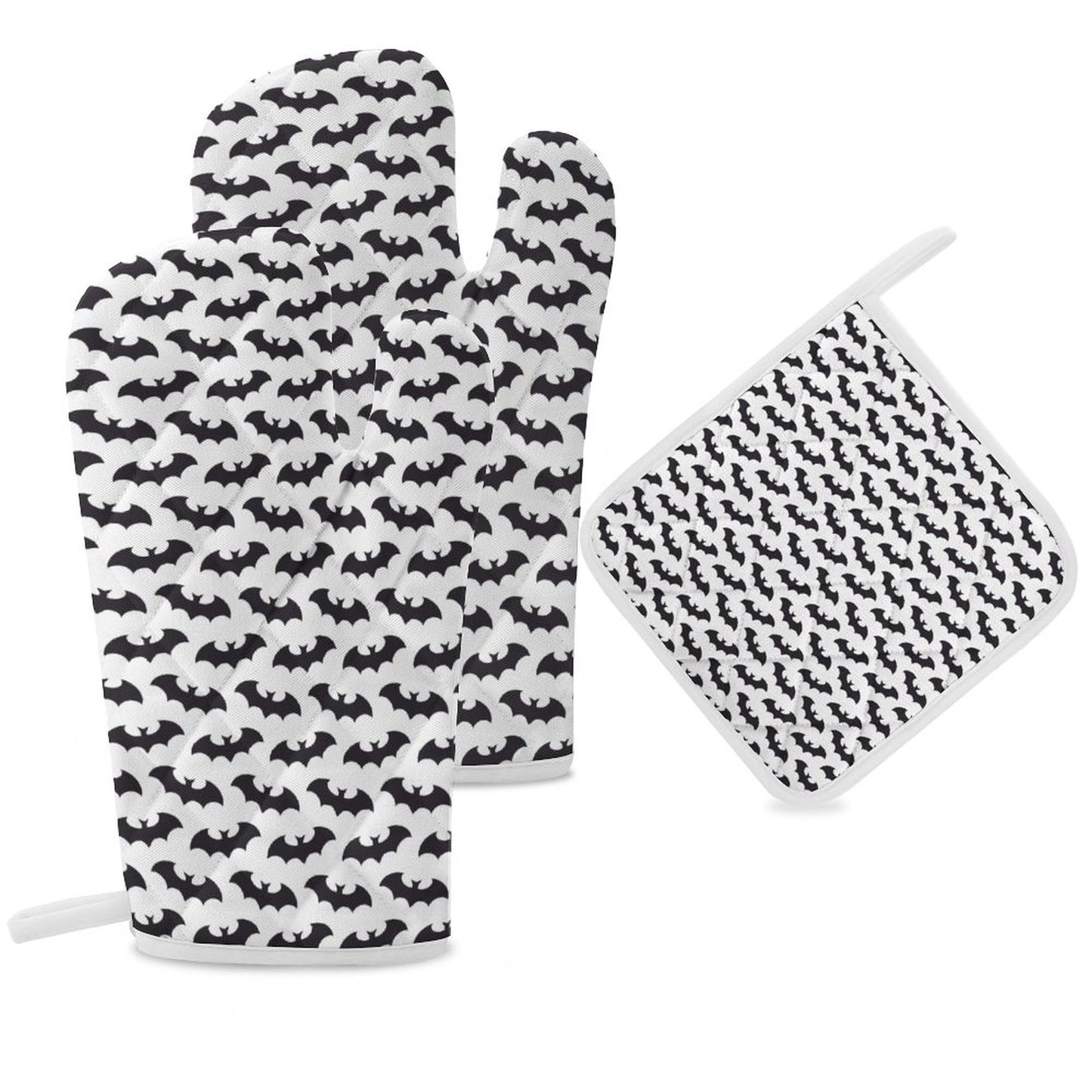 Bold Bat Oven Mitts & Pot Holder Set of 3 - PRE ORDER
