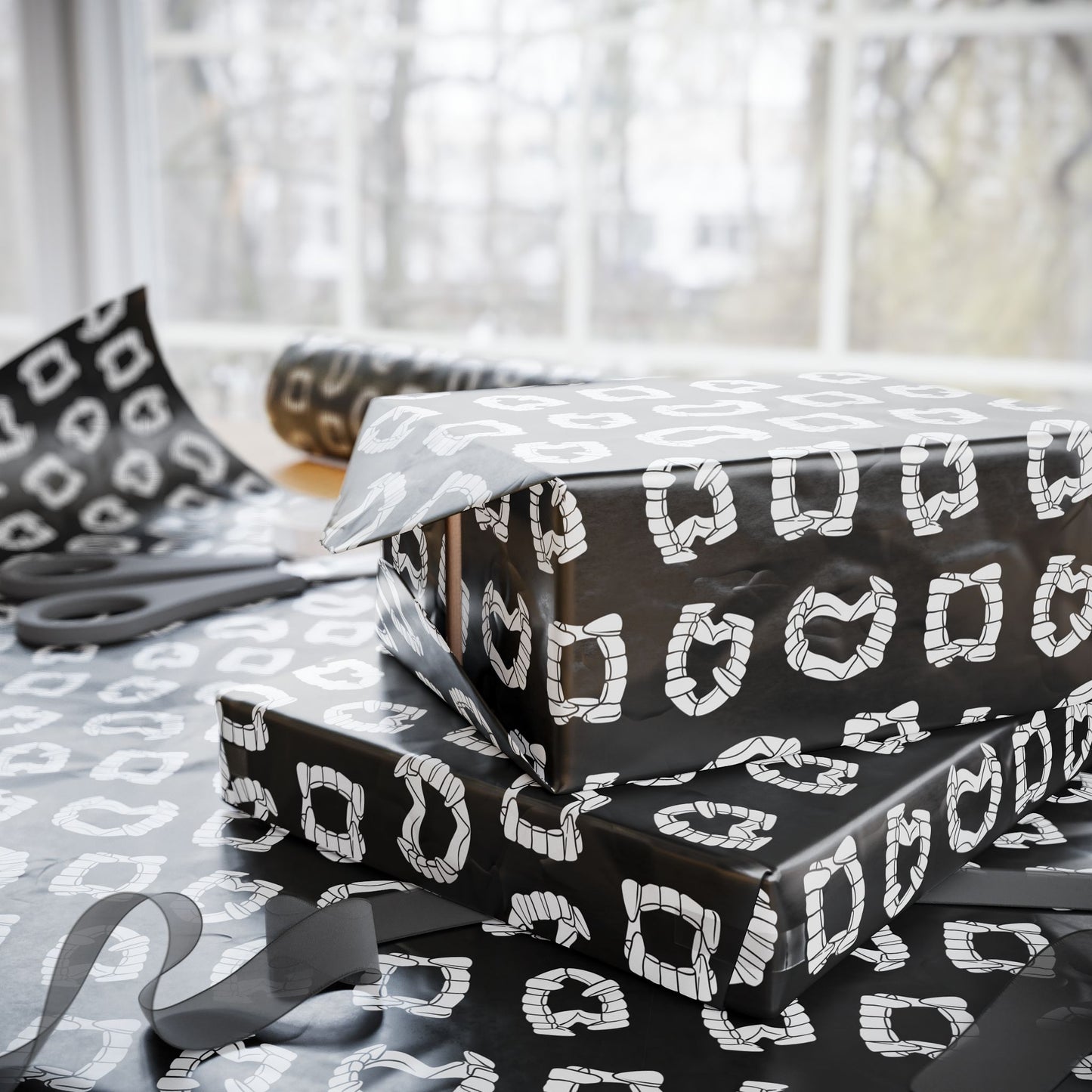 Vampire Teeth Wrapping Paper