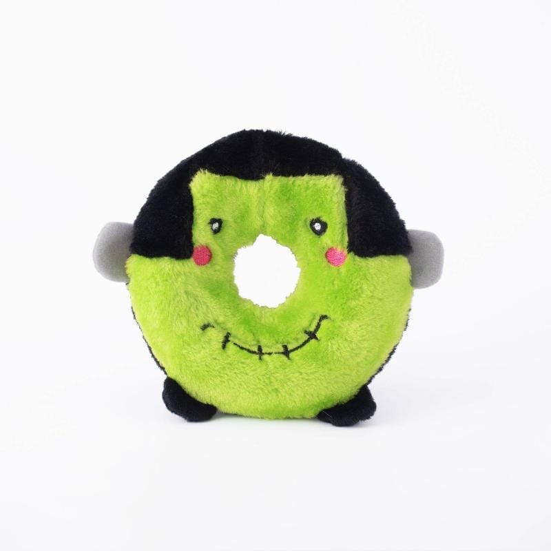 Halloween Donutz Frankenstein's Monster Plush Squeak Dog Toy