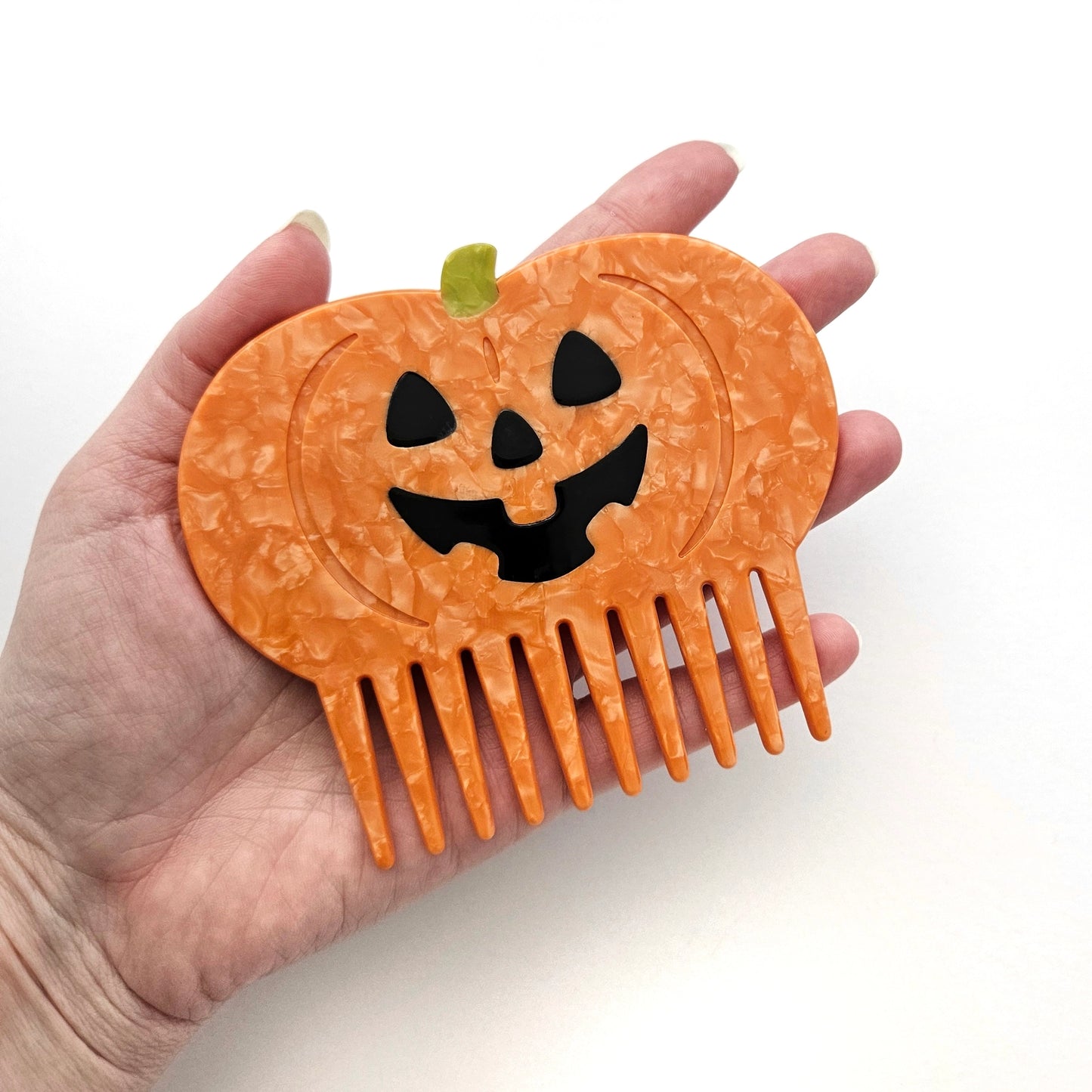 Pumpkin Wide Tooth Comb