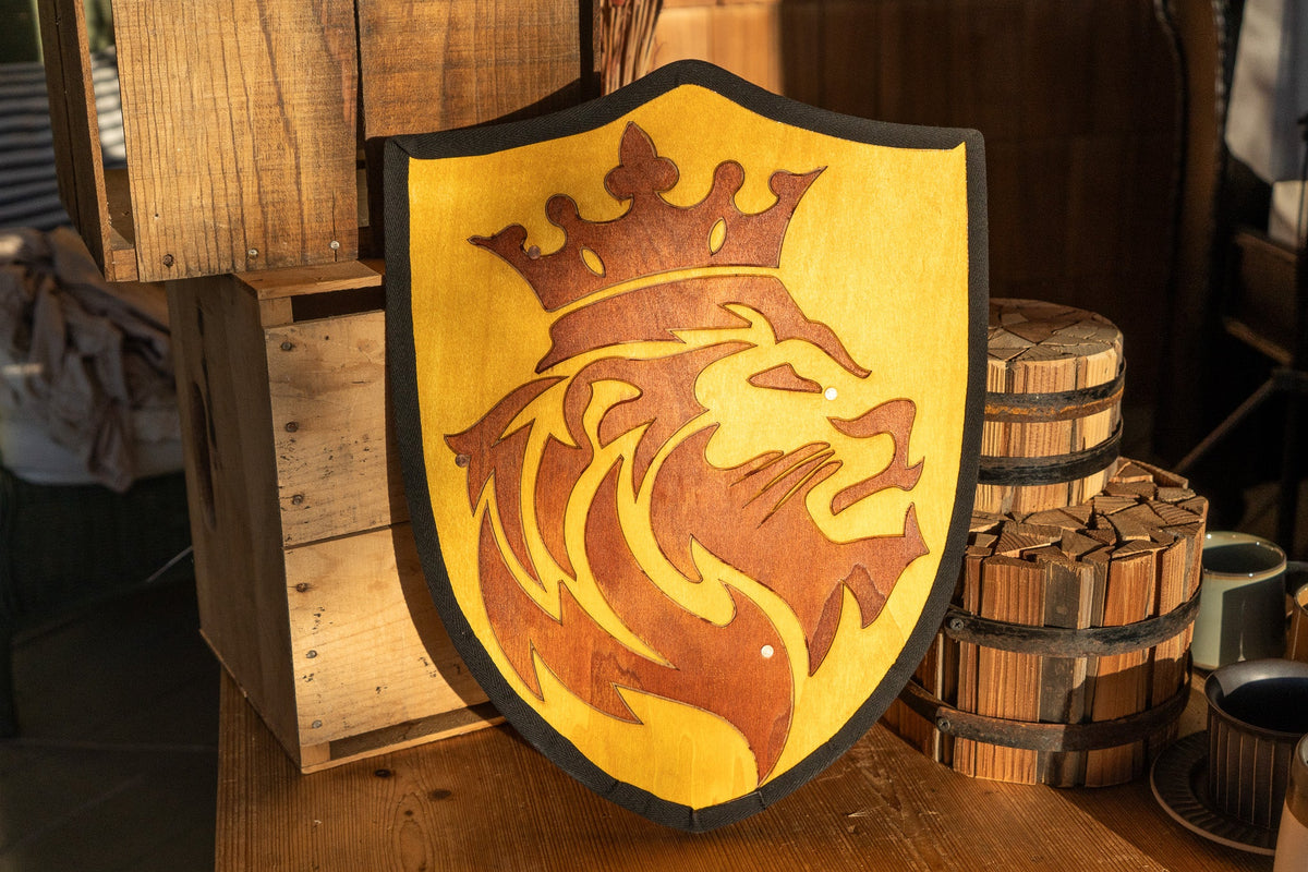 Handmade 18" Lion Heater Shield For Costume, Play or Wall Art