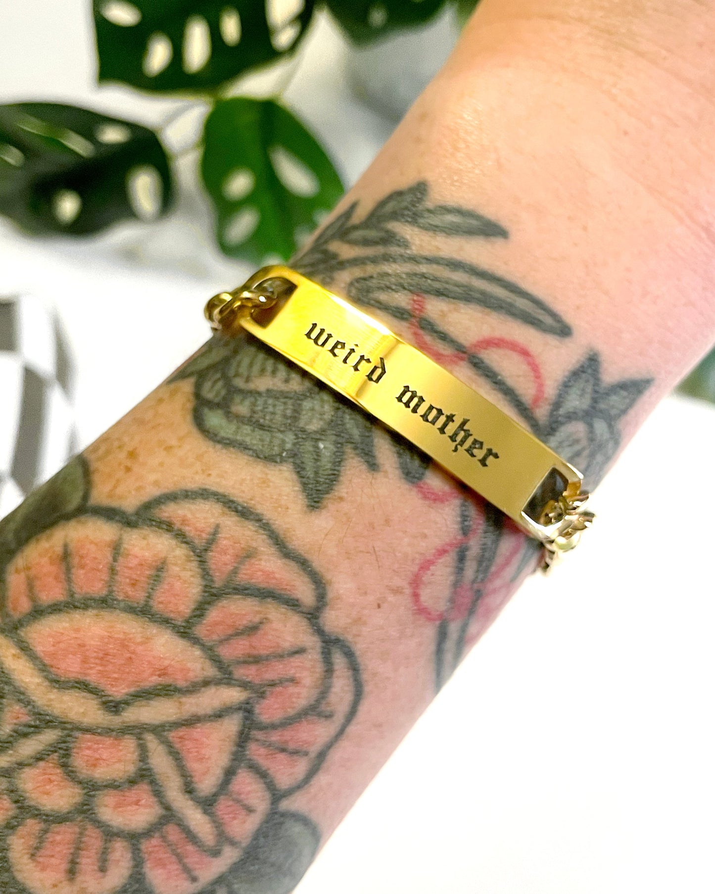 PRESALE Weird Mother Silver Plated ID bracelet 8 inches