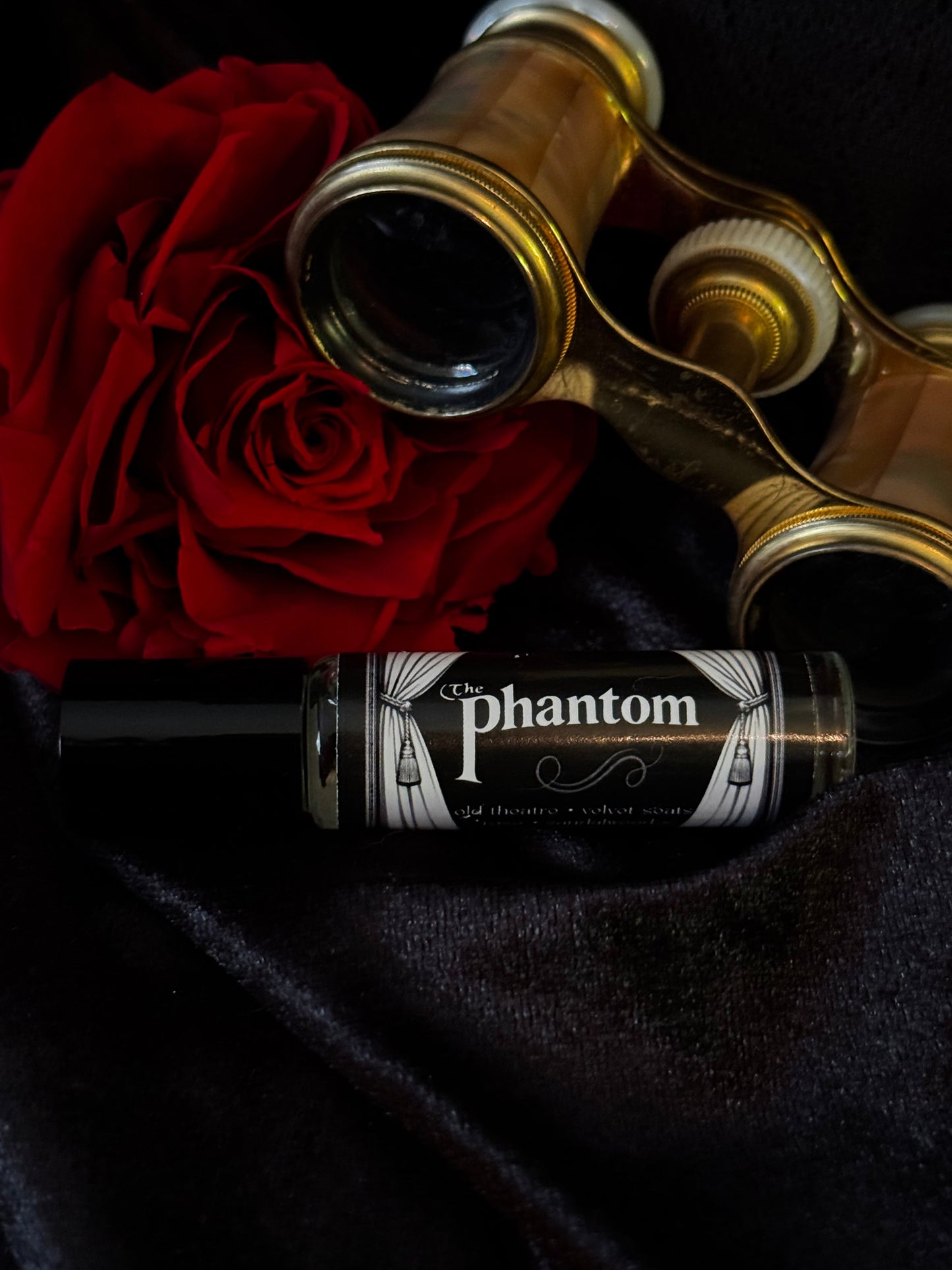 The Phantom- (rose, sandalwood, bourbon, velvet seats)