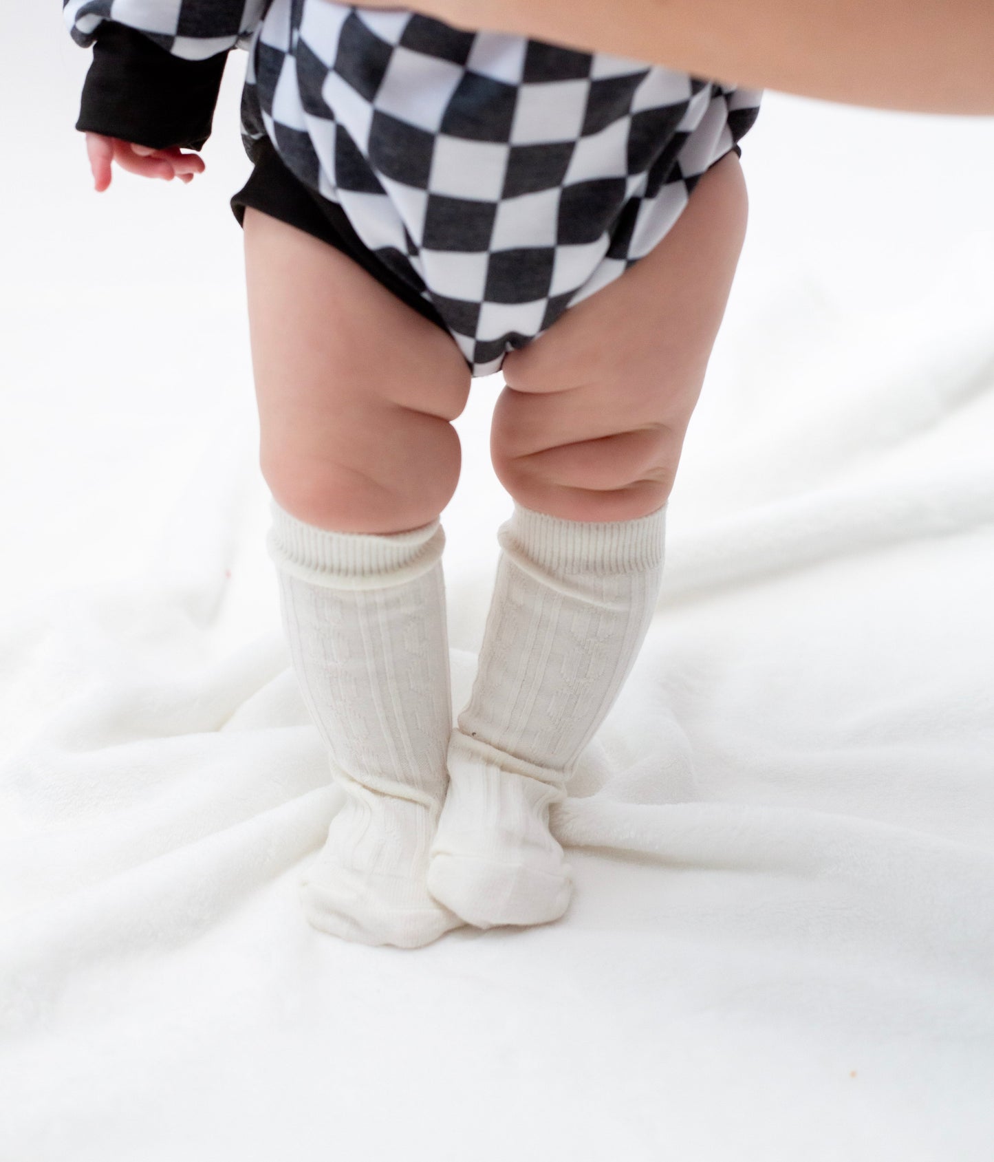 Black & White Checker Bubble Romper