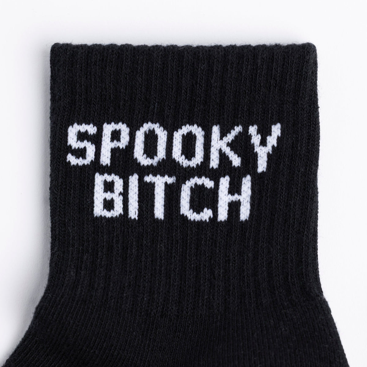 Spooky Bitch Quarter Crew Socks