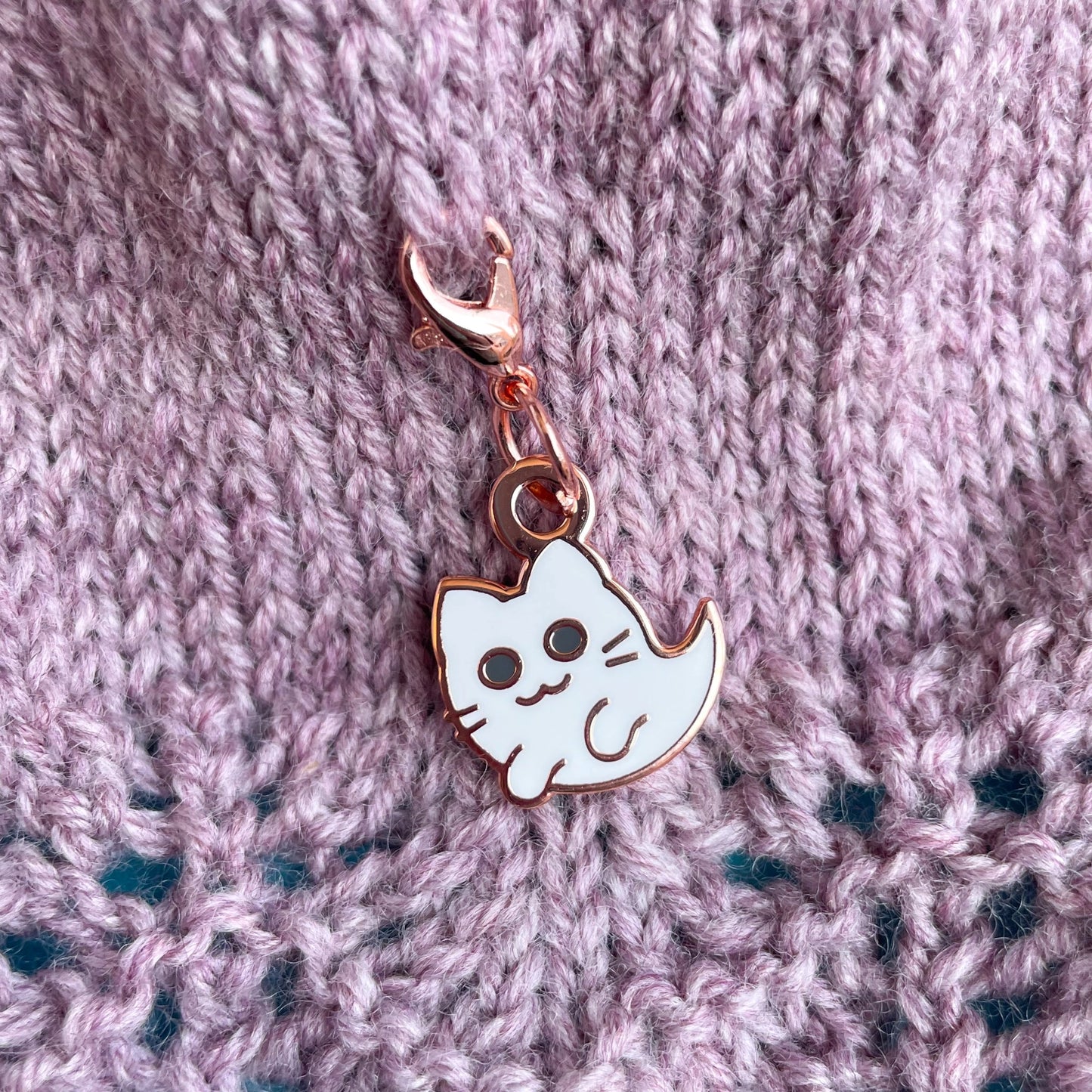 Ghost Kitty Charm