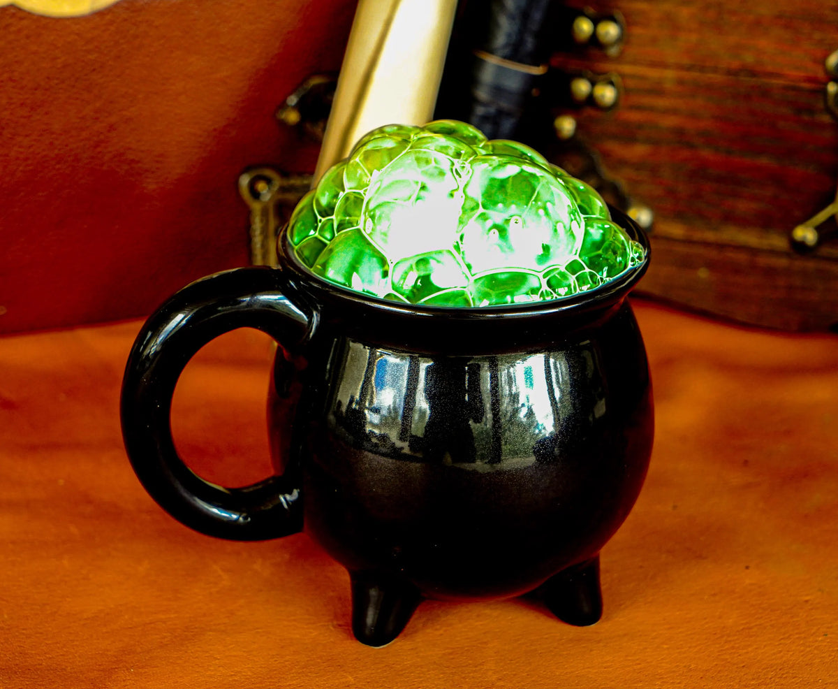 Black Cauldron Ceramic Coffee Mug Halloween Decor