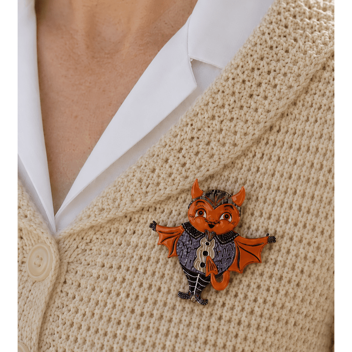 Naughty Nash Devil Bat Brooch by Johanna Parker x Lipstick & Chrome