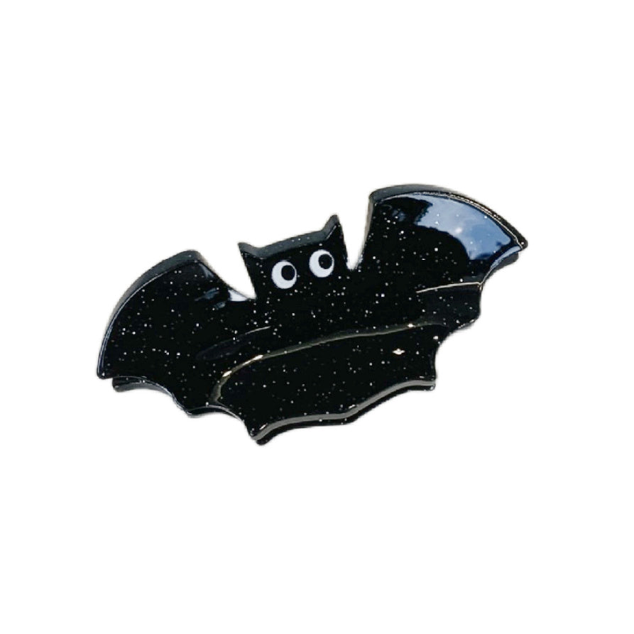 Shimmery Bat Mini Claw Clip