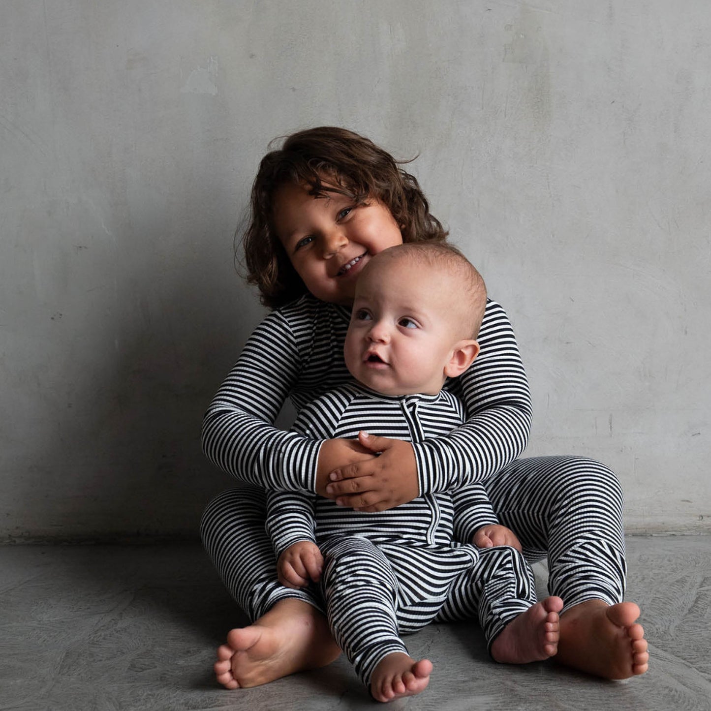 Midnight Stripe | Ribbed Bamboo Two Piece Set