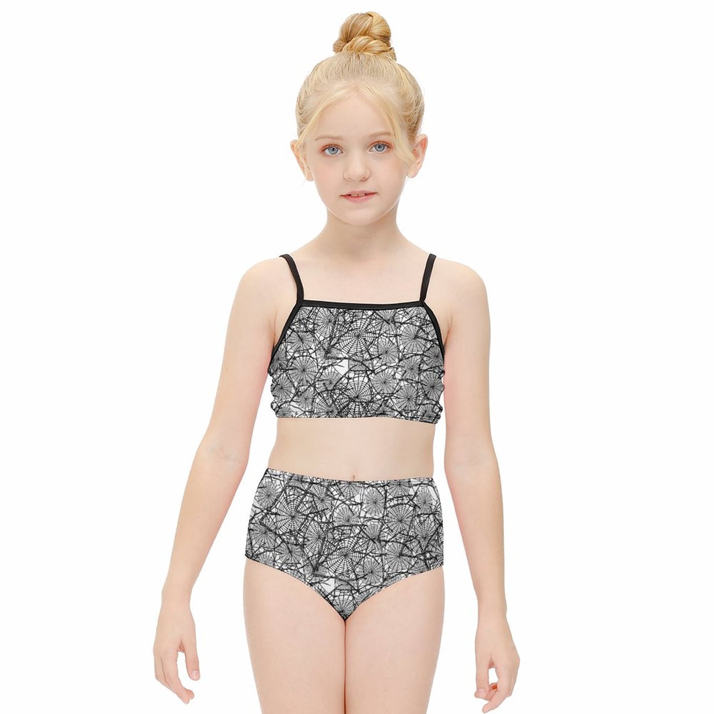 Abstract Web Two Piece Swimsuit (Kids) - PRE ORDER