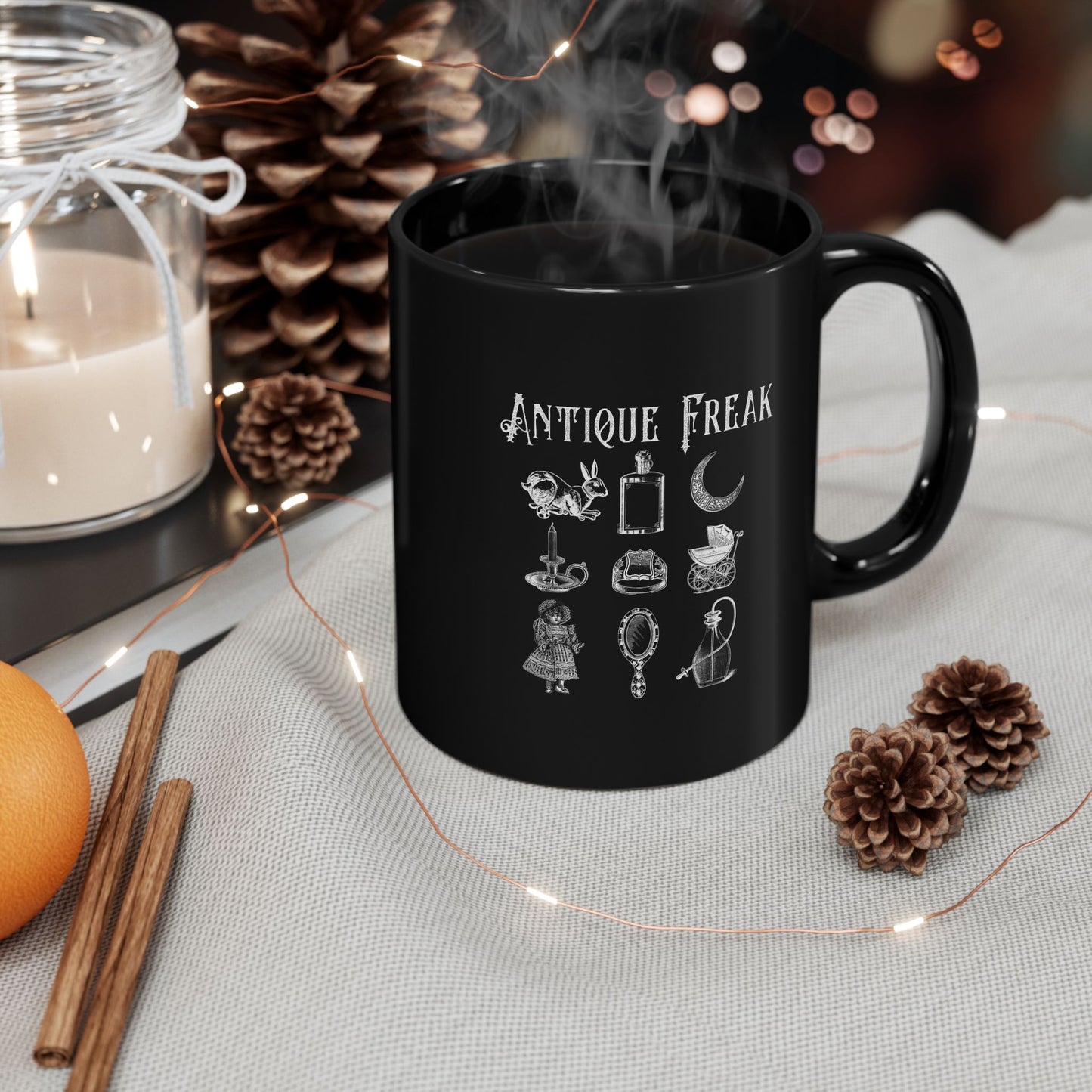 Antique Freak Black Mug (Multi Sizes: 11oz, 15oz)