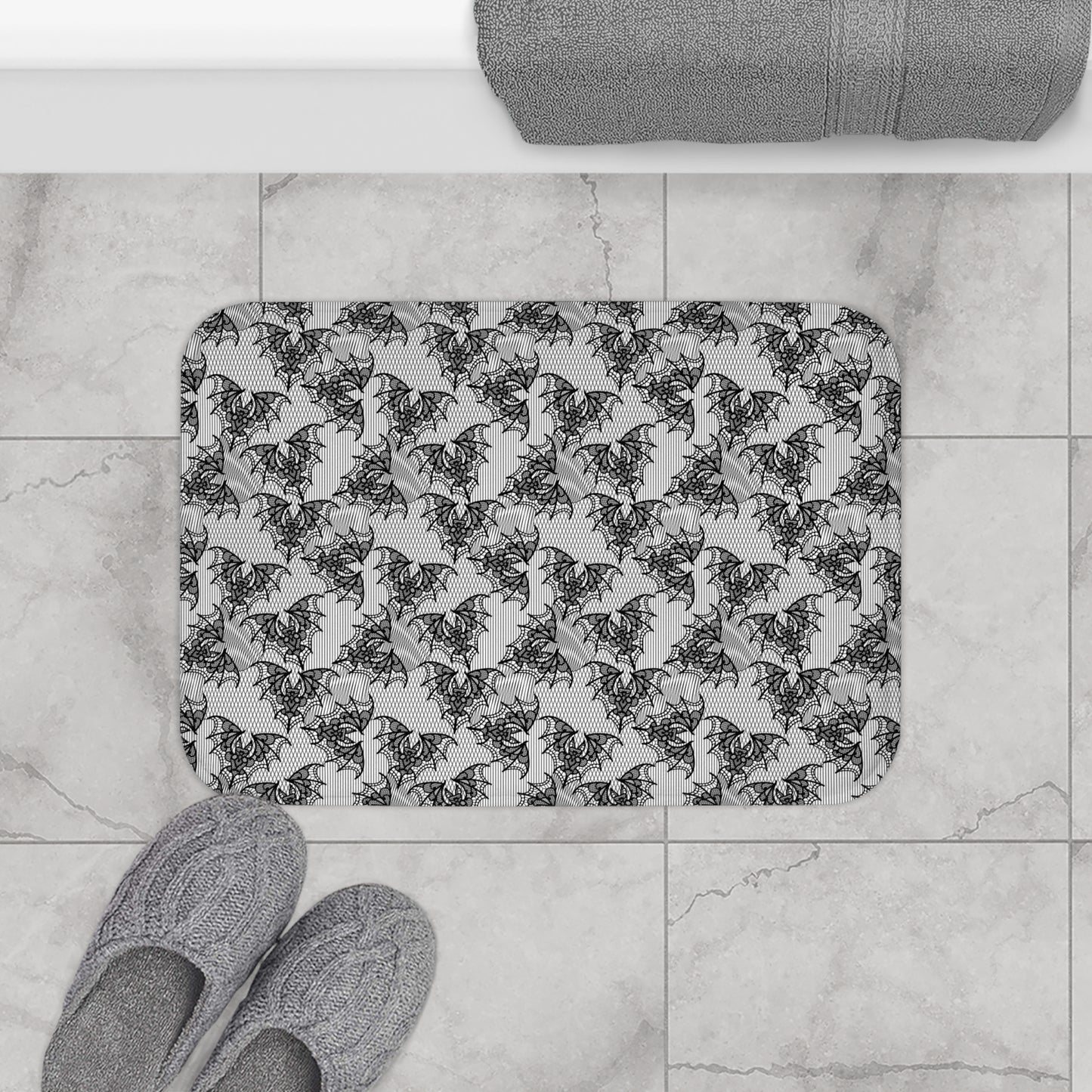 Lace Bat Bath Mat