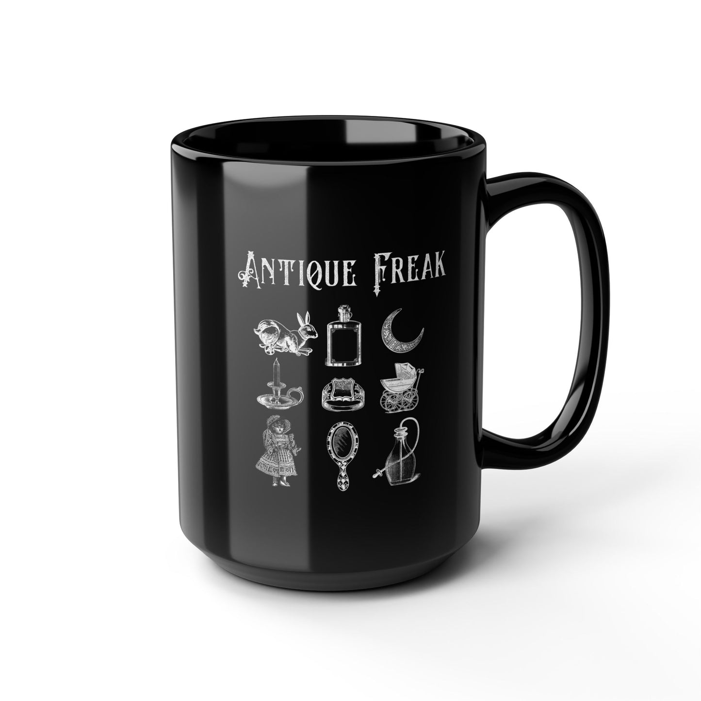 Antique Freak Black Mug (Multi Sizes: 11oz, 15oz)