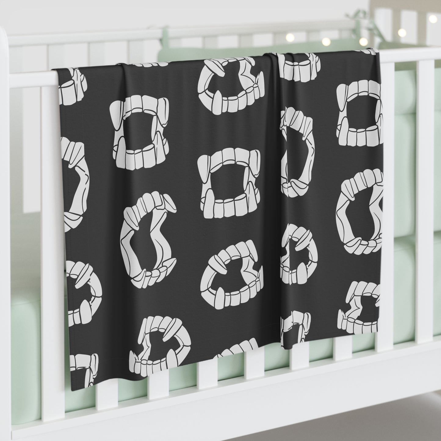 Vampire Teeth Baby Swaddle Blanket