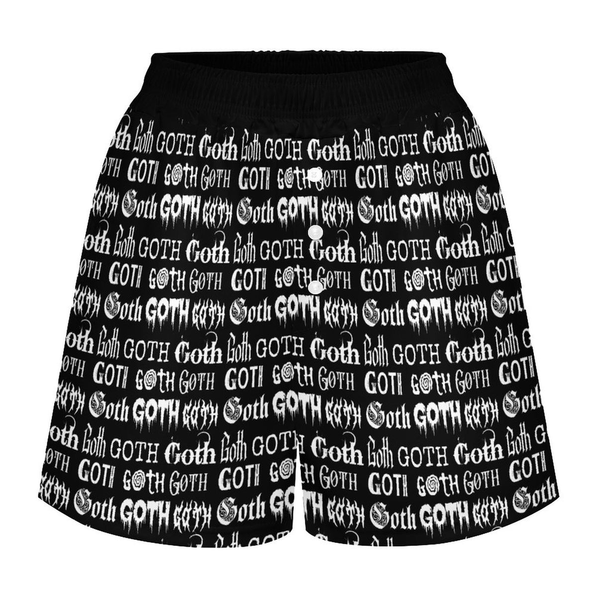 Goth Satin Pajama Shorts (Adults) - PRE ORDER