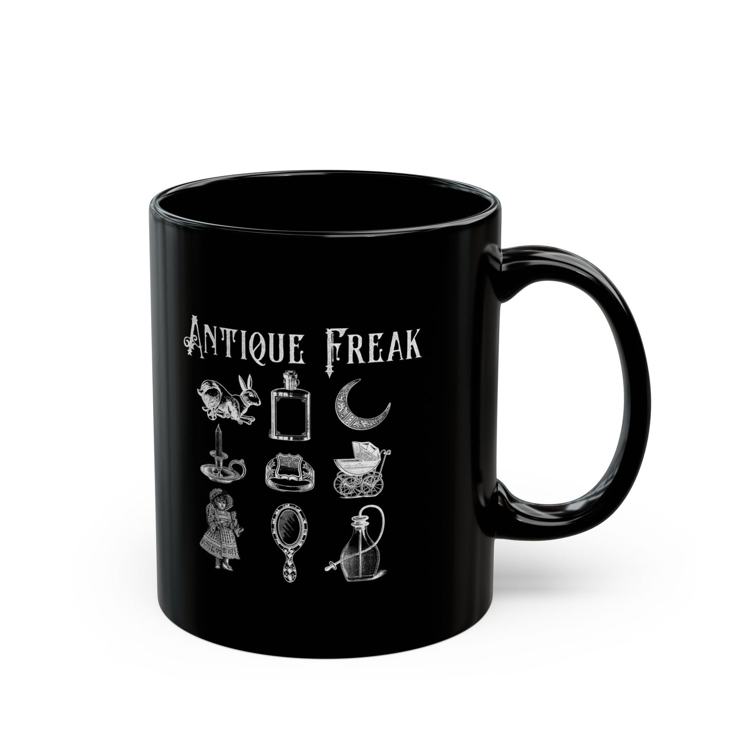 Antique Freak Black Mug (Multi Sizes: 11oz, 15oz)