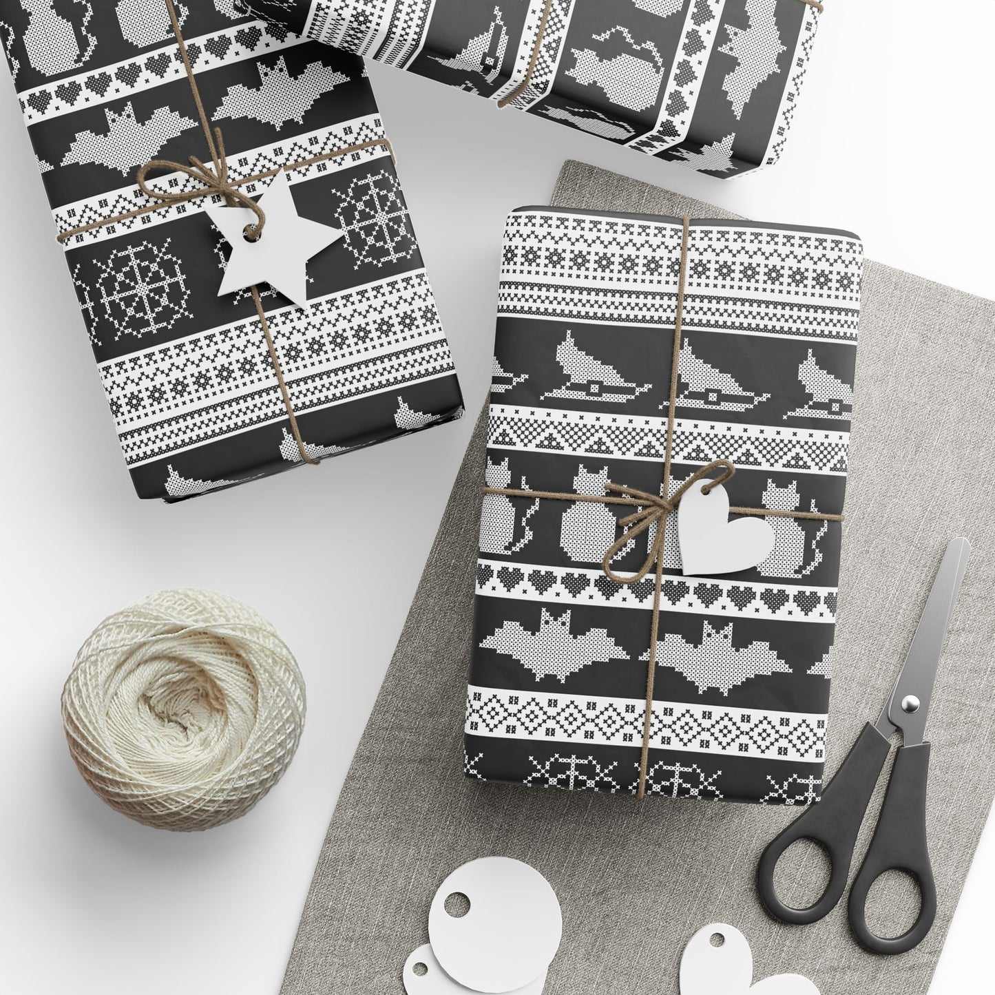 Spooky Fair Isle Wrapping Paper