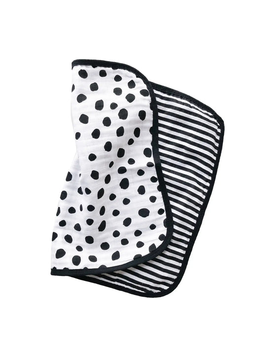 Burp Cloth Reversible Stripes/Dots