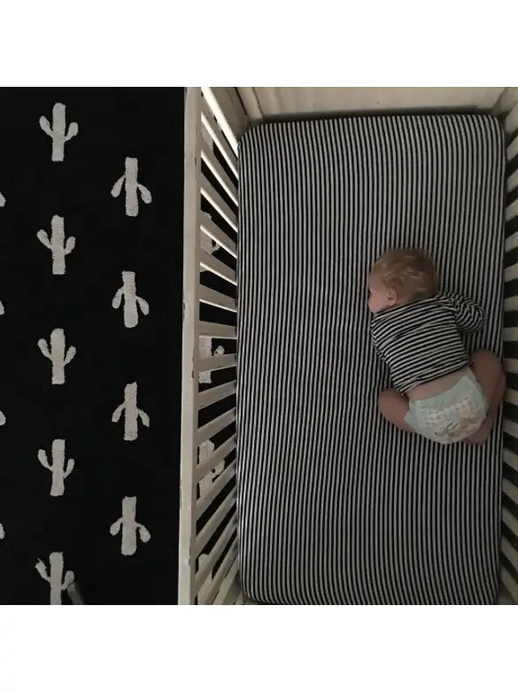 Striped Fitted Crib Sheet