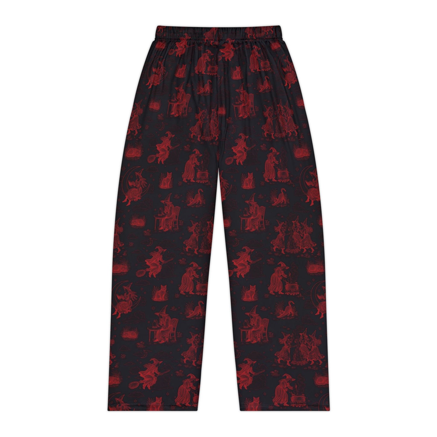 Witchy Toile in Pajama Pants in Black/Red (Adults)