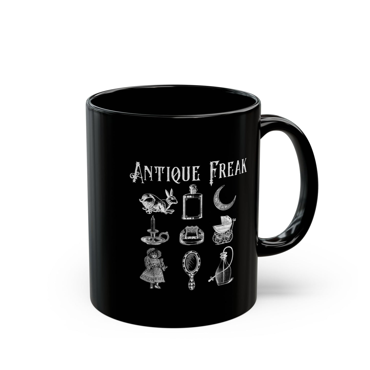 Antique Freak Black Mug (Multi Sizes: 11oz, 15oz)