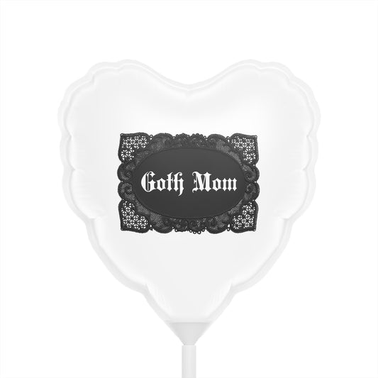 Goth Mom Elegant Heart Balloon