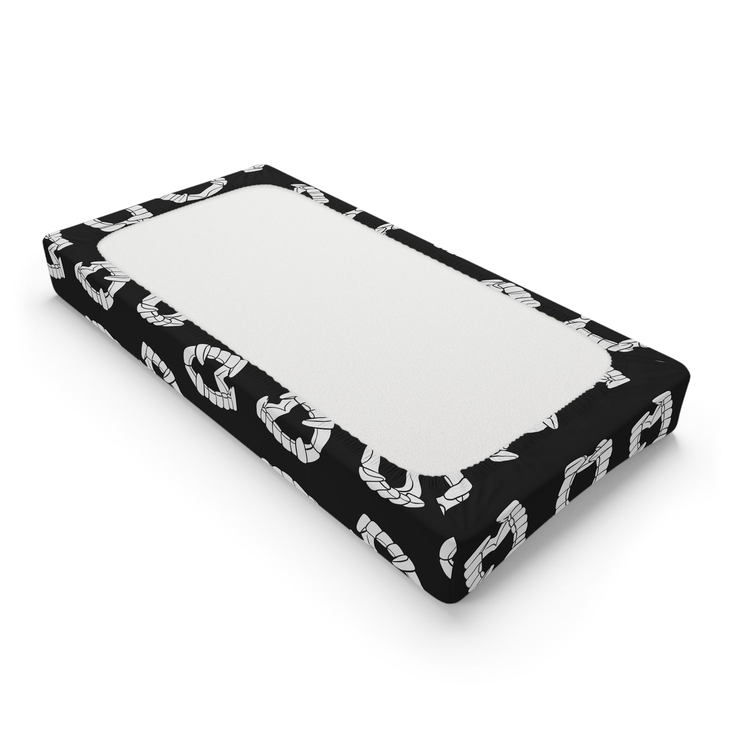 Vampire Teeth Baby Changing Pad Cover