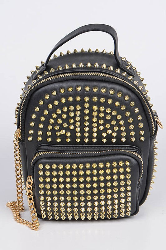 Dead of Night Mini Backpack in Black/Gold