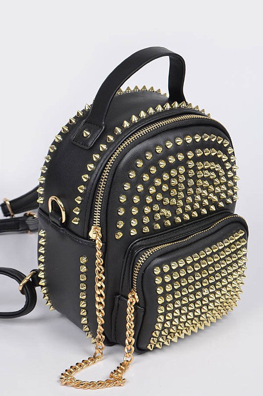 Dead of Night Mini Backpack in Black/Gold