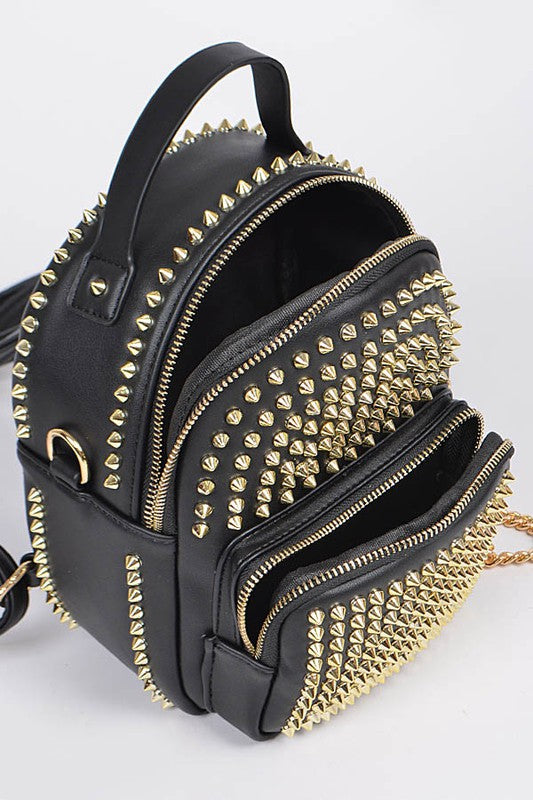 Dead of Night Mini Backpack in Black/Gold