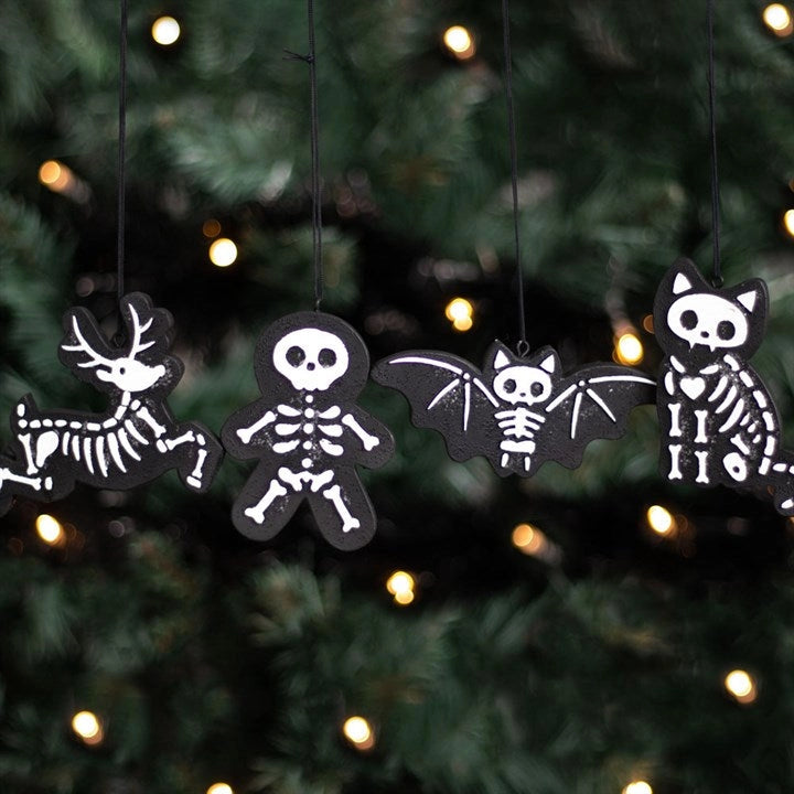 Skeleton Gingerbread Ornament Set