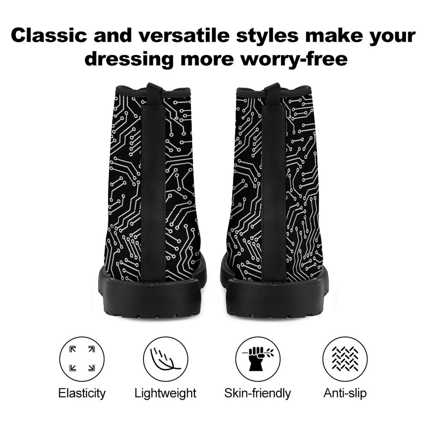 Techno Witch Combat Boots (Adults) - PRE ORDER