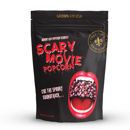 Scary Movie Popcorn Kernels in Bloody Red