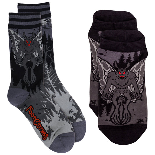 Mothman Ankle and Crew Sock Pack | 2 Designs