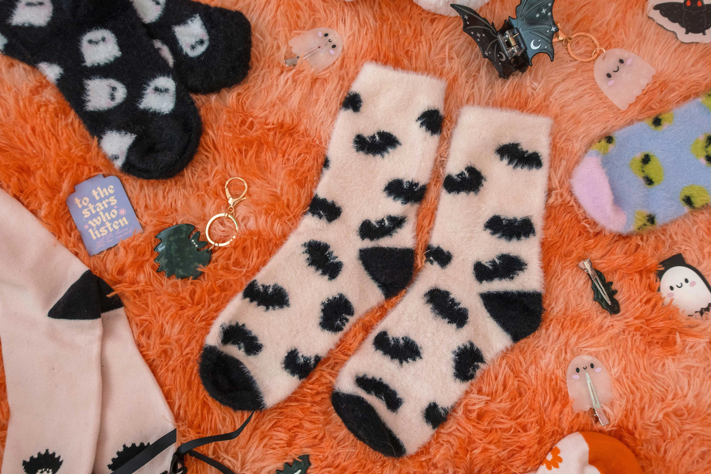 Fuzzy Bat Socks (Adults)