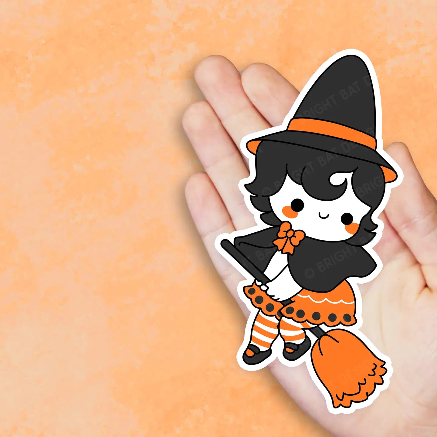 Vintage Halloween Witch Vinyl Sticker