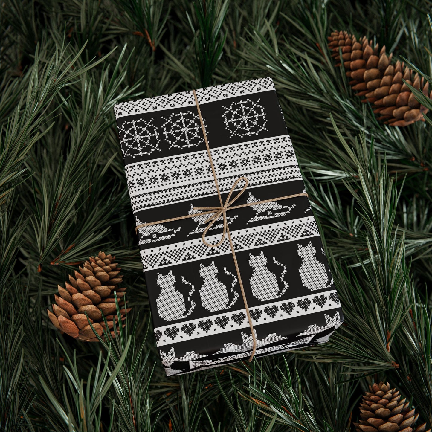 Spooky Fair Isle Wrapping Paper