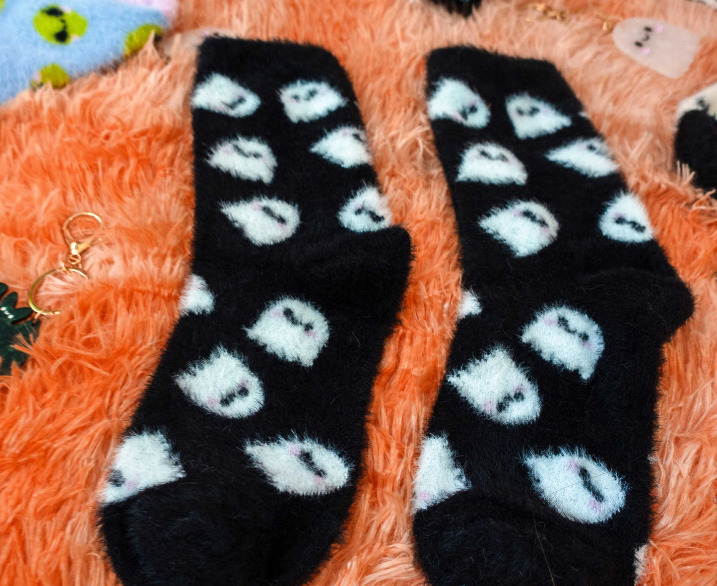 Fuzzy Ghost Socks (Adults)