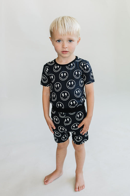 Bamboo Two Piece Shorts Set | Electric Smiley