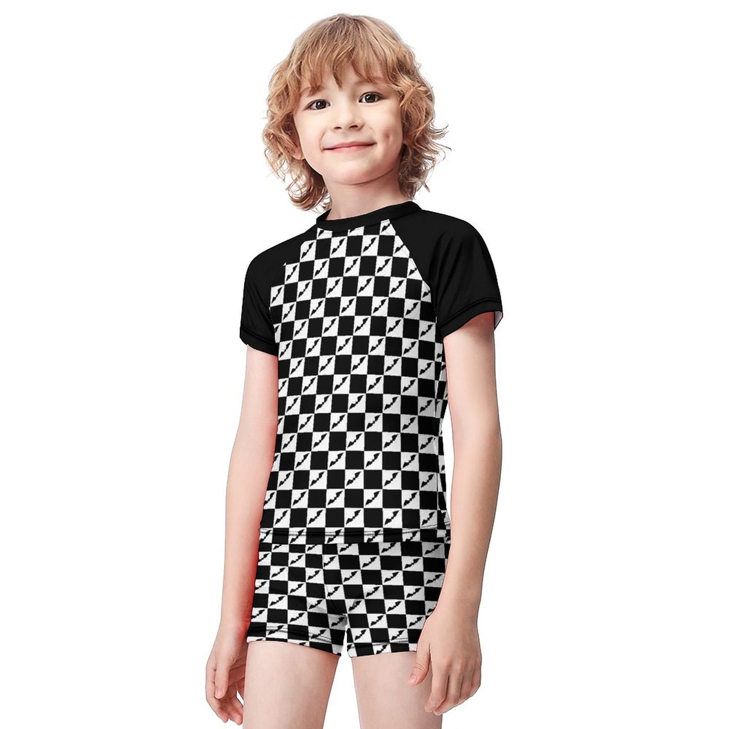 Checkered Bats Swimsuit Set (Kids) - PRE ORDER
