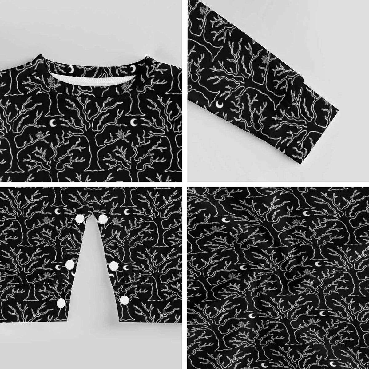 Haunted Forest Cotton Long Sleeve Baby Romper - PRE ORDER