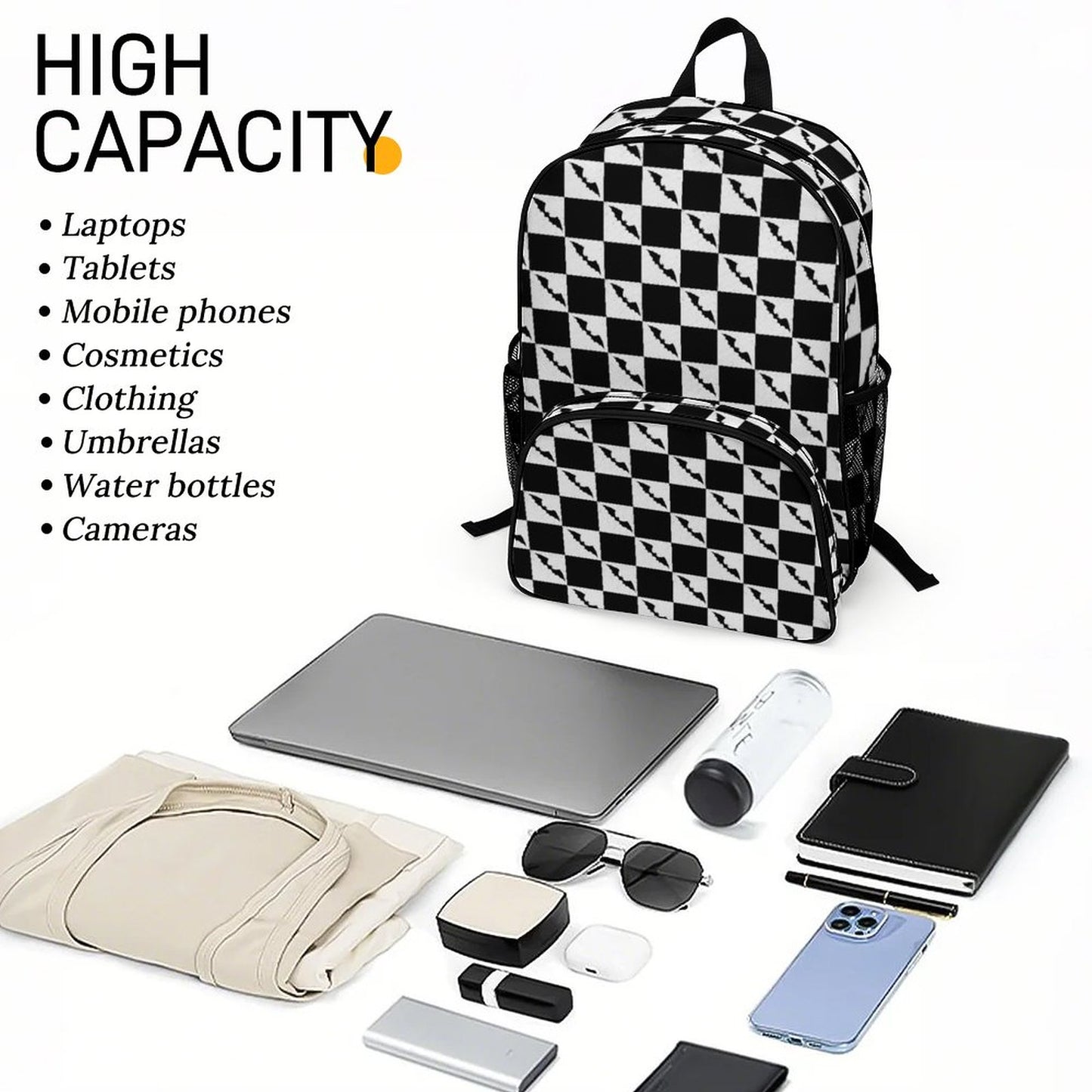 Checkered Bat Large Backpack - PRE ORDER