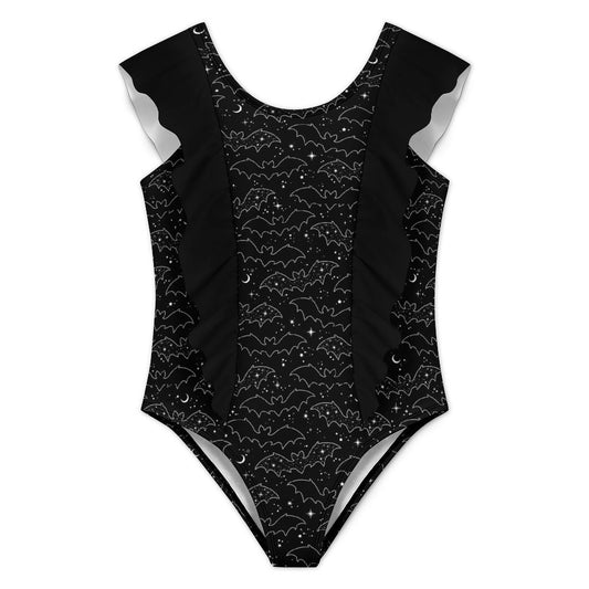 Celestial Bat Ruffle Swim Suit (Kids) - PRE ORDER