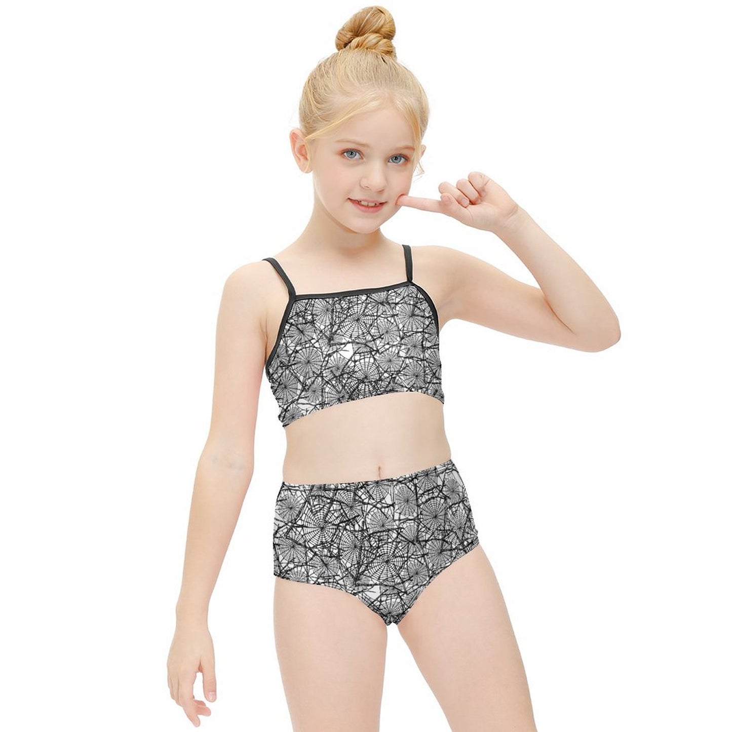 Abstract Web Two Piece Swimsuit (Kids) - PRE ORDER