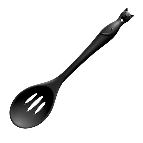 Black Cat Slatted Spoon