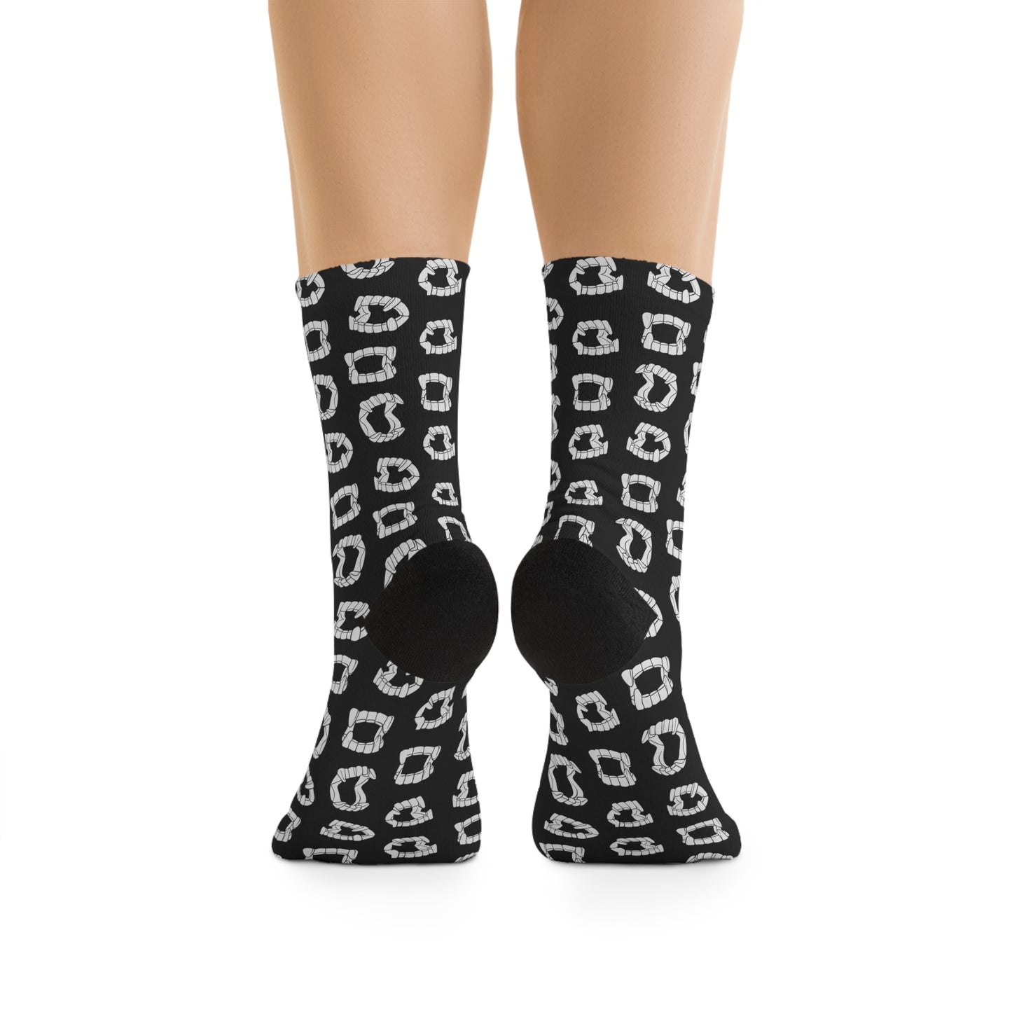 Vampire Teeth Recycled Poly Socks (Adults)